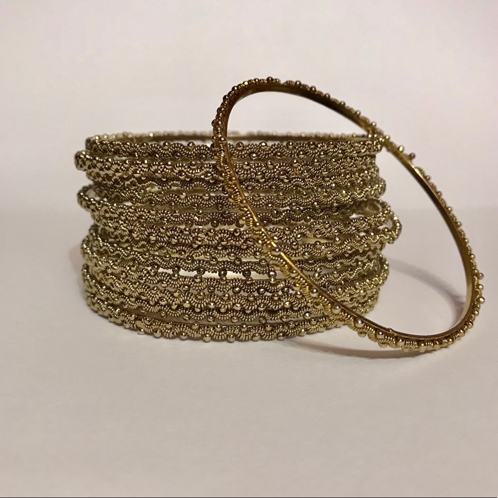 13 Gold Bangle Bracelets